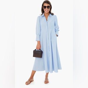 Tuckernuck Pomander Place Blue Pinstripe Lola Maxi Dress